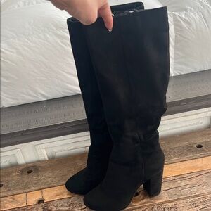 SOLD Soho Black Over the Knee Boots